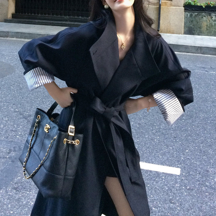 Women Stylish Plus Size Trench Coat