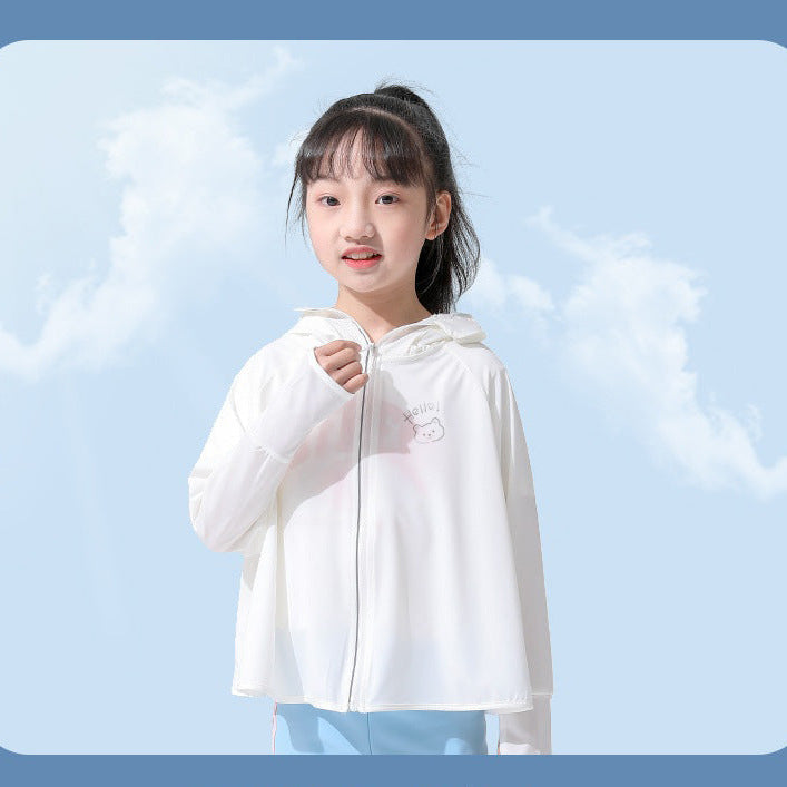 Ladies breathable UV protection jacket with high collar