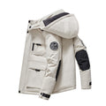 Men's Padded field parka with hood, Multiple utility pockets and windproof Shell