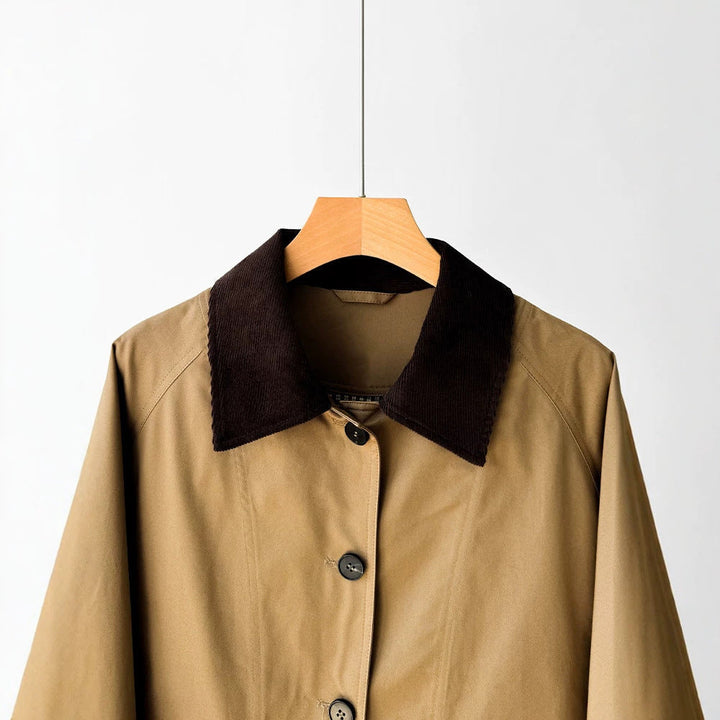 Ladies trendy transitional jacket with high collar