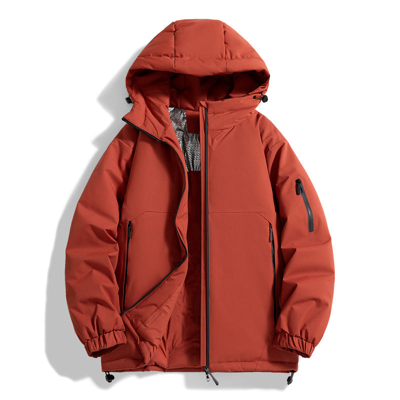 Unisex Warmer water-repellent quilted parka with technical hood