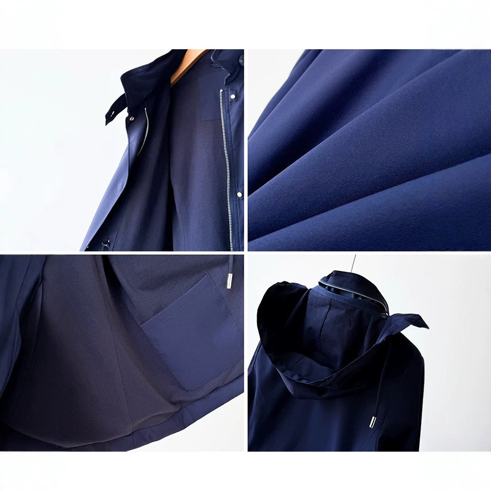 Women modern utility jacket with high collar