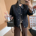 Women Fashionable Quilted Jacket with Pockets