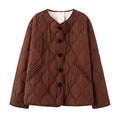 Jacket quilted women's lightweight warm with pockets