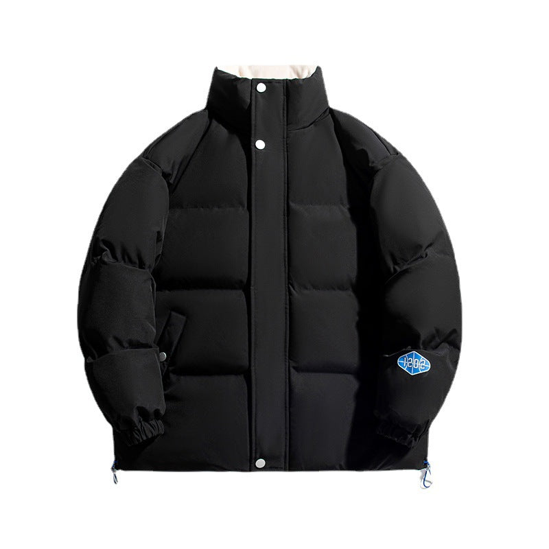 Unisex padded sleeveless quilted jacket with high stand-up collar, thermal insulation and drawstring hem