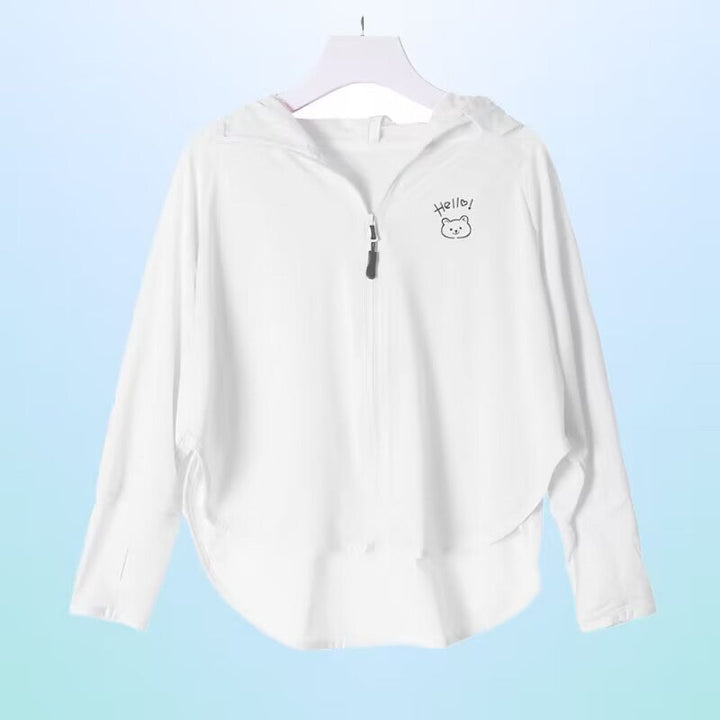 Women breathable sun protection jacket with zip