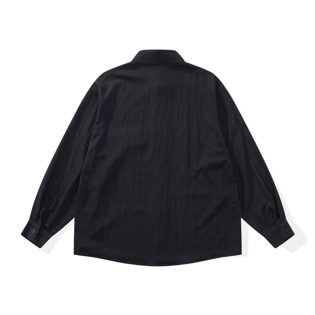 Unisex Oversized Shirt Jacket in Patchwork Design