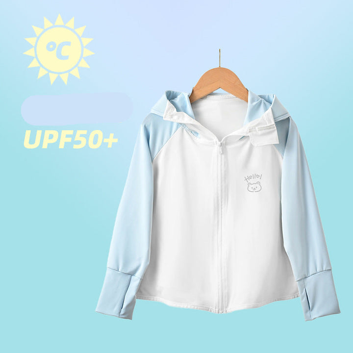 Ladies breathable UV protection jacket with high collar