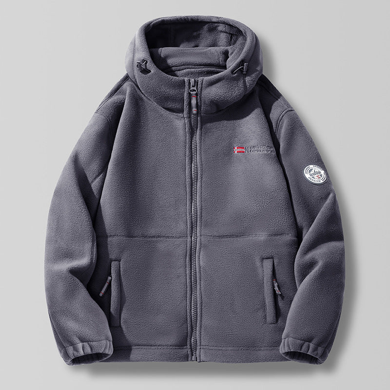 Jacket fleece unisex breathable winter warm
