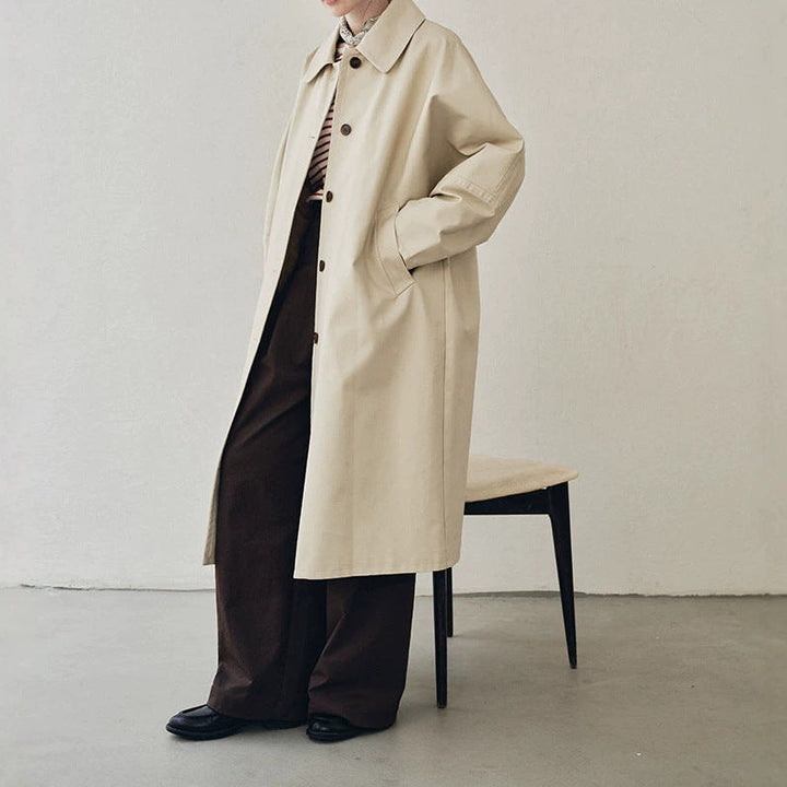Women Elegant Trench Coat with Double Breasted