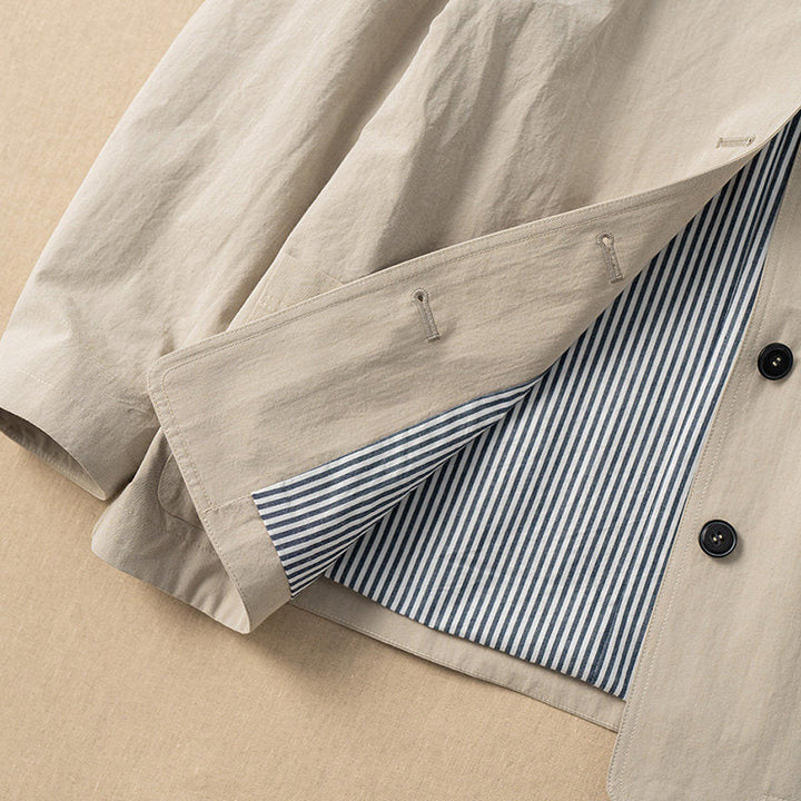 Ladies Fashionable Transitional Jacket with Unique Button Placket