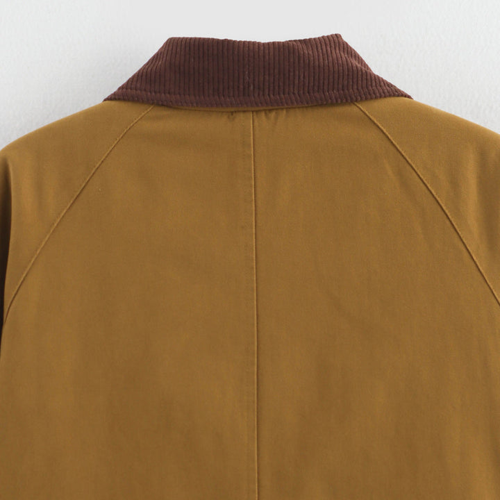 Women Boxy Field Jacket with Cord Collar, Toggle Closures and Large Flap Pockets
