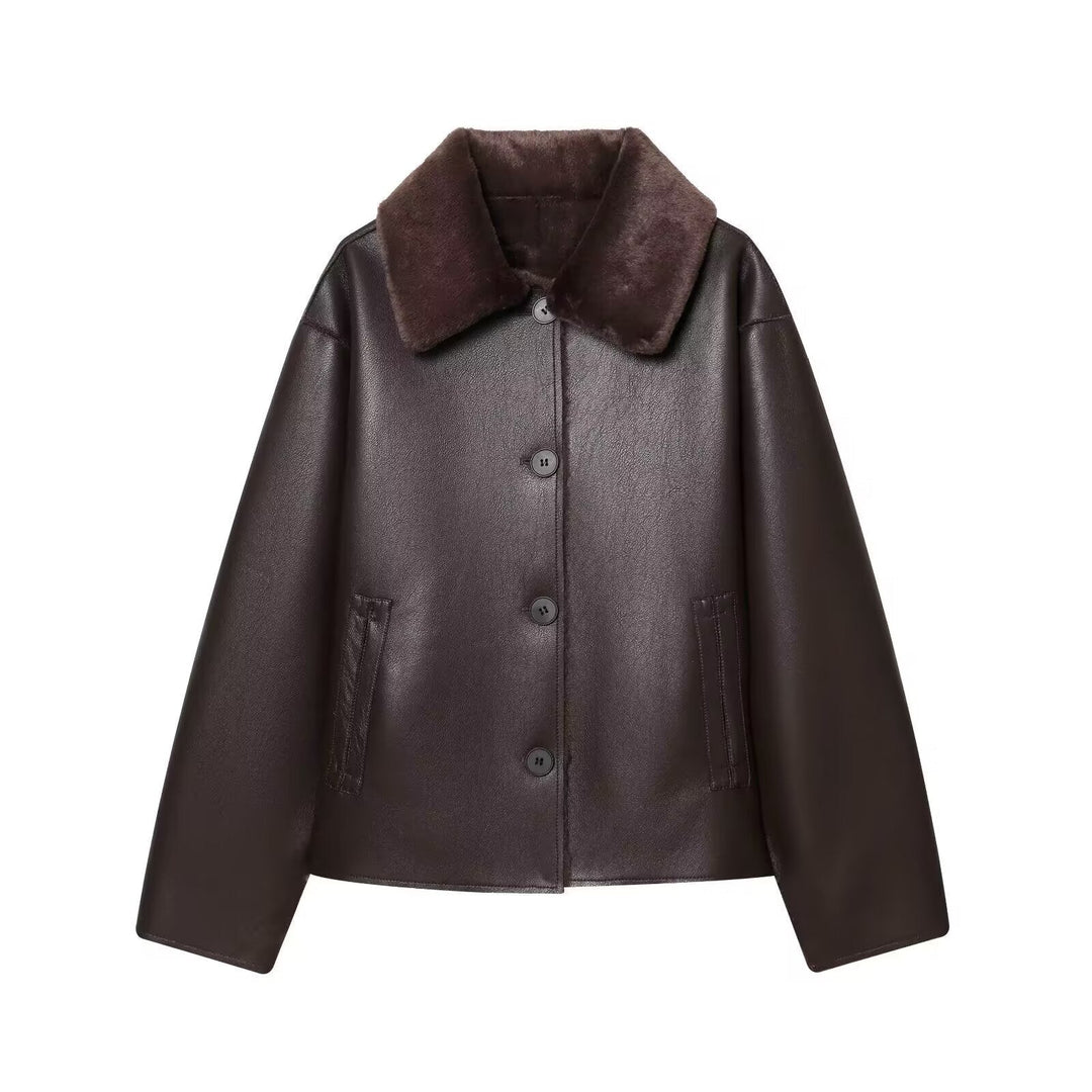 Jacket with Faux leather Women&