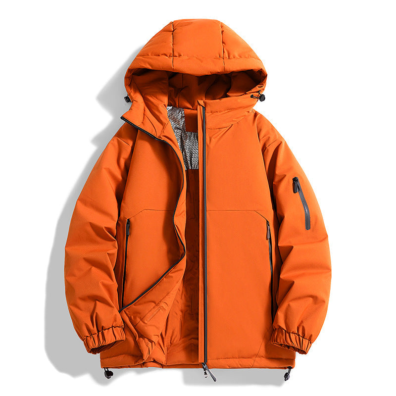Unisex Warmer water-repellent quilted parka with technical hood