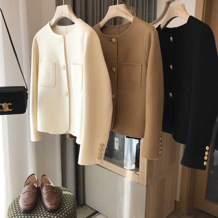 Ladies Stylish Short Jacket with Button Details