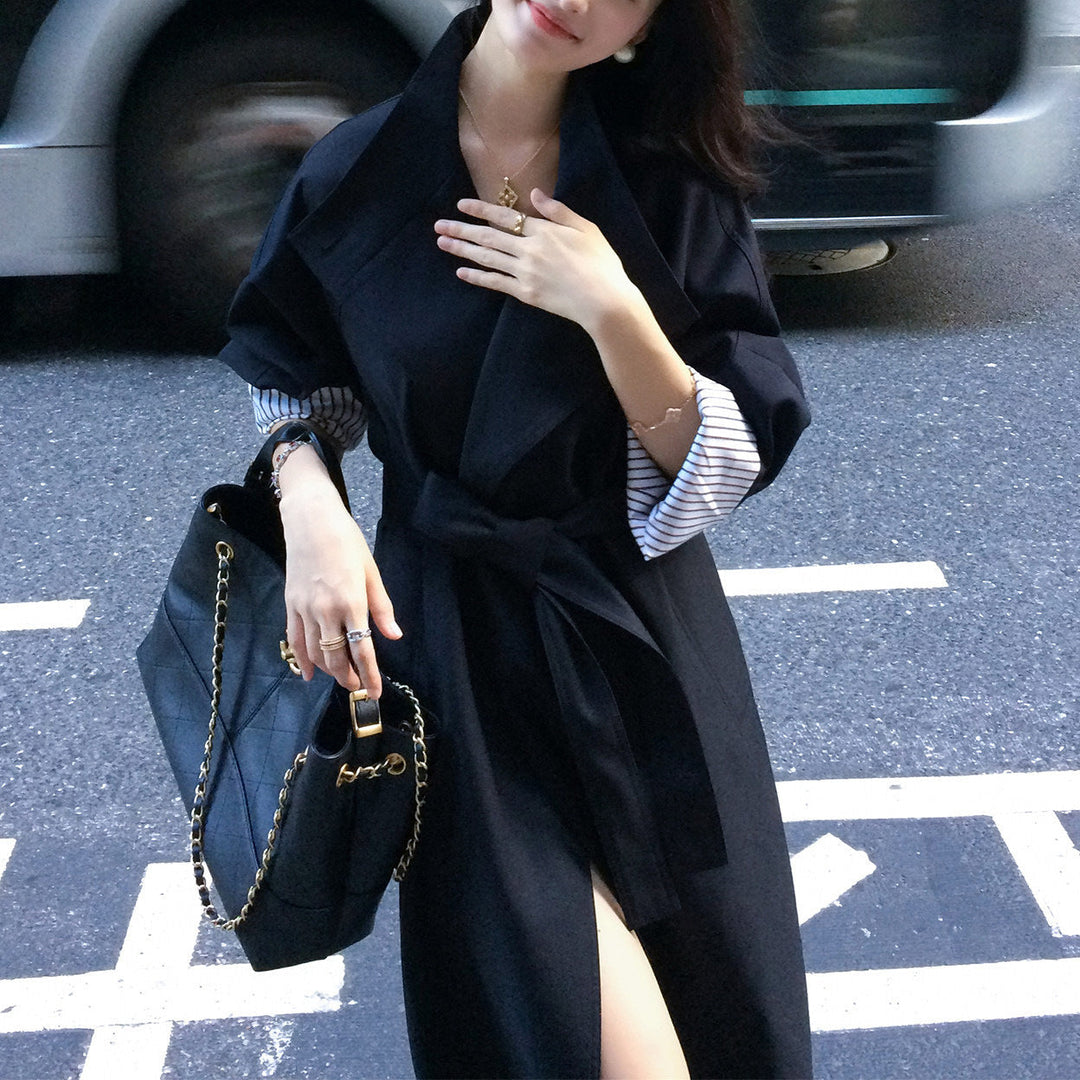 Women Stylish Plus Size Trench Coat