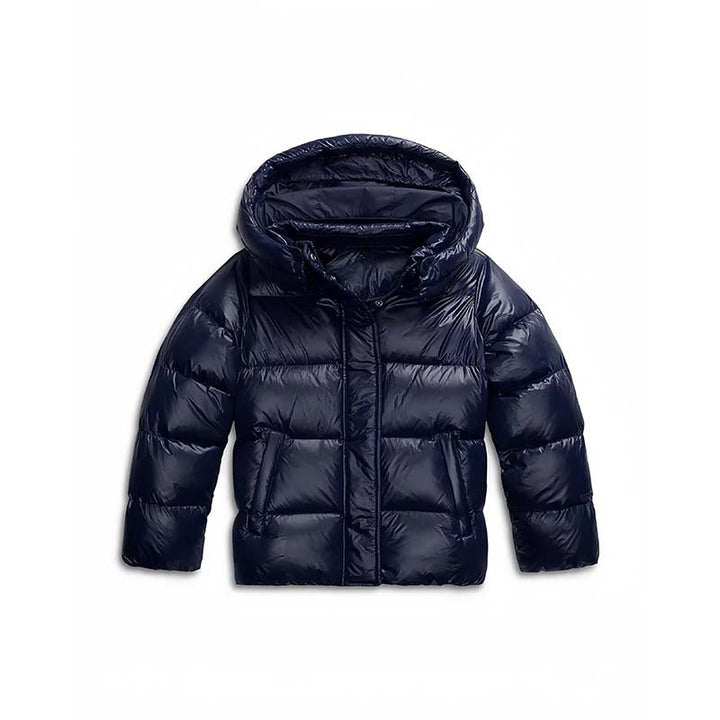 Ladies Quilted Padded Jacket with Hood, Boxy Cut and Water-Repellent Shell