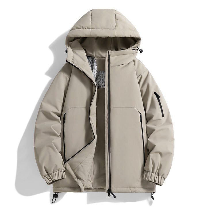 Unisex Warmer water-repellent quilted parka with technical hood