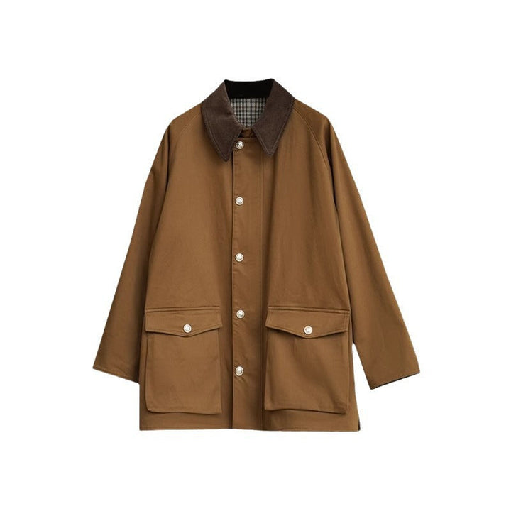 Women Stylish Transitional Jacket with Practical Collar and Large Pockets