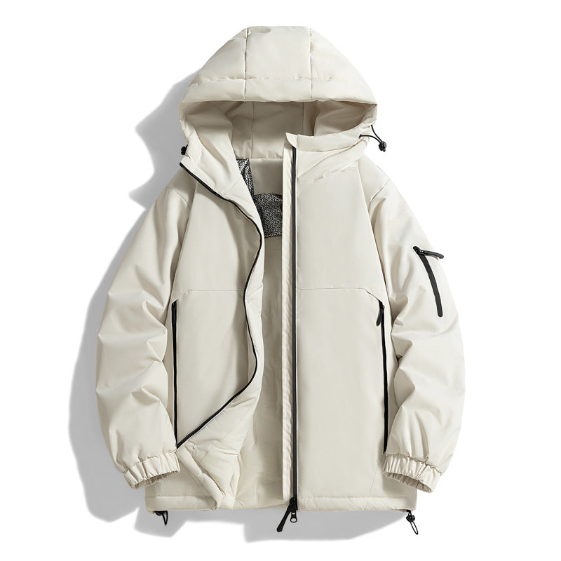 Unisex Warmer water-repellent quilted parka with technical hood