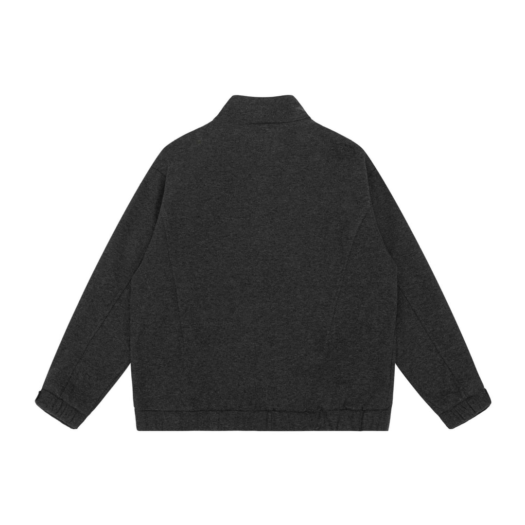 Women Boxy Zip Jacket with high stand-up collar, raglan sleeves and concealed zip