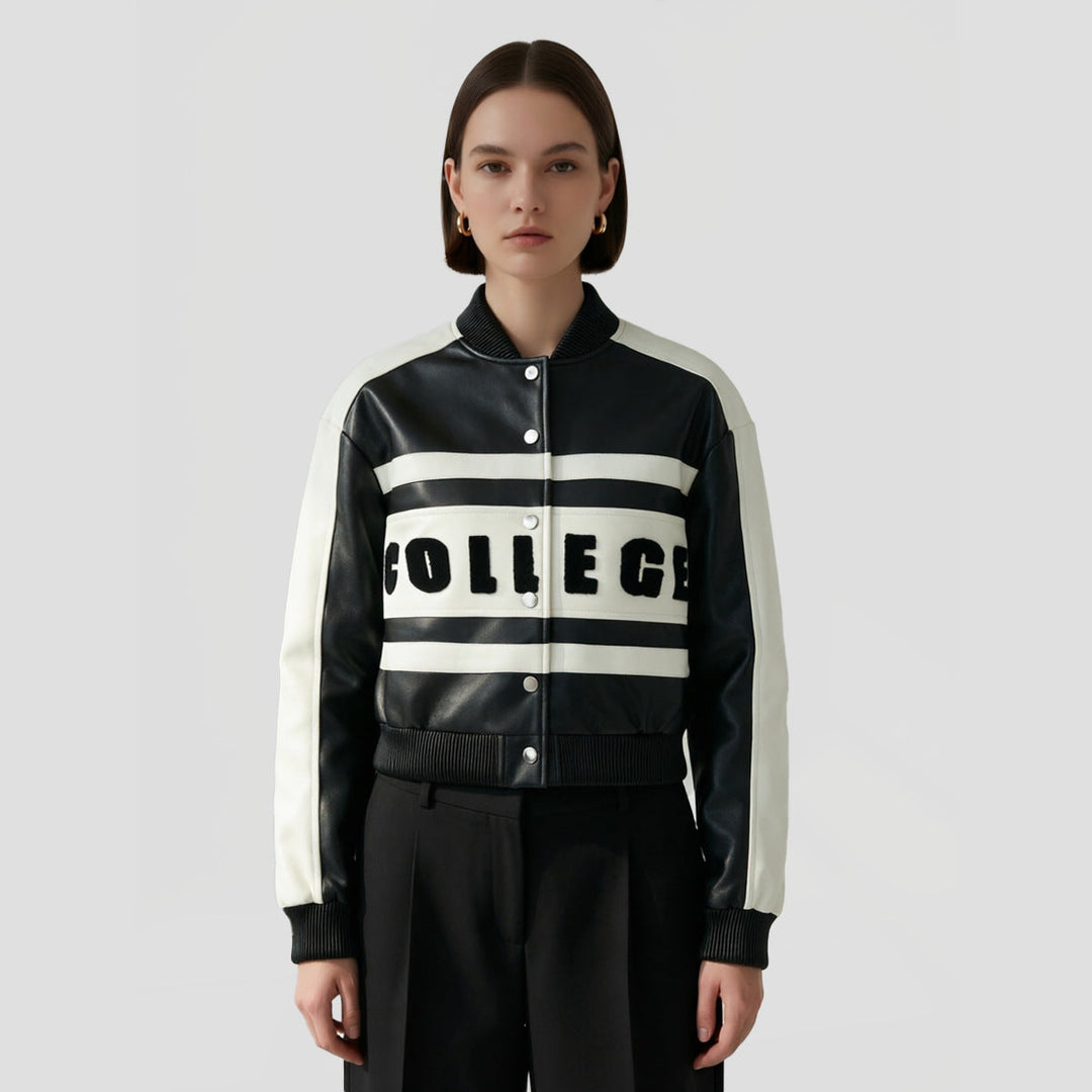 Jacket with Faux leather Women&