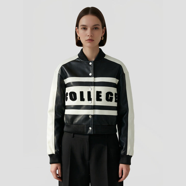 Jacket with Faux leather Women&