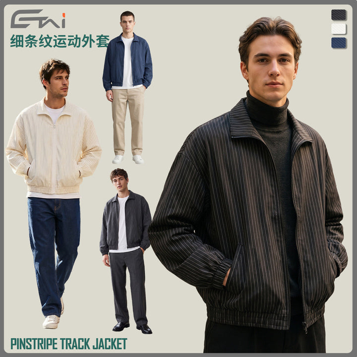Unisex oversized zip jacket made of ribbed blend cotton with stand collar and elastic hem
