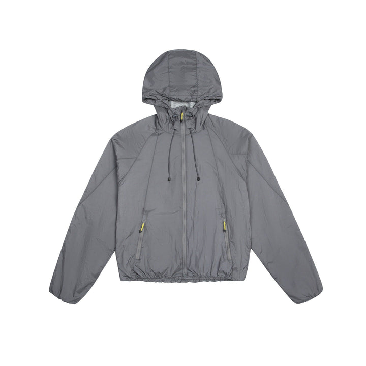 Unisex Lightweight Windbreaker with Adjustable Hood, Packable Nylon Jacket