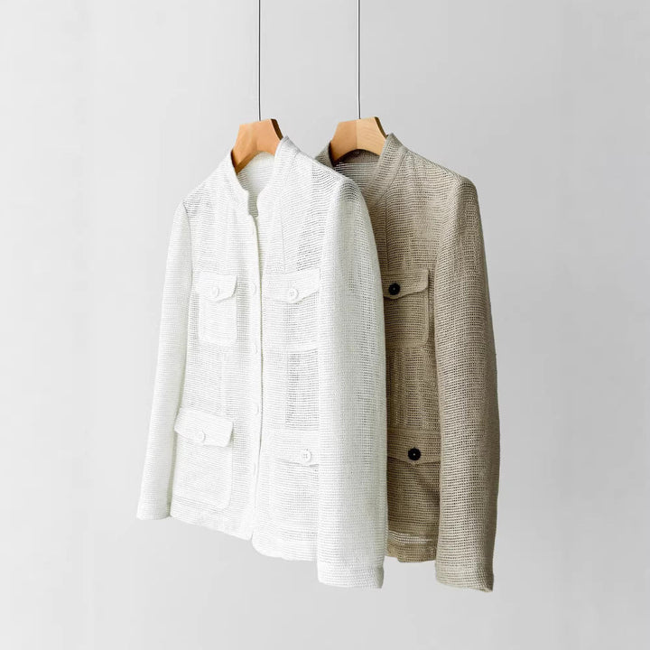 Women’s Fashionable Boucle Jacket with Practical Pockets