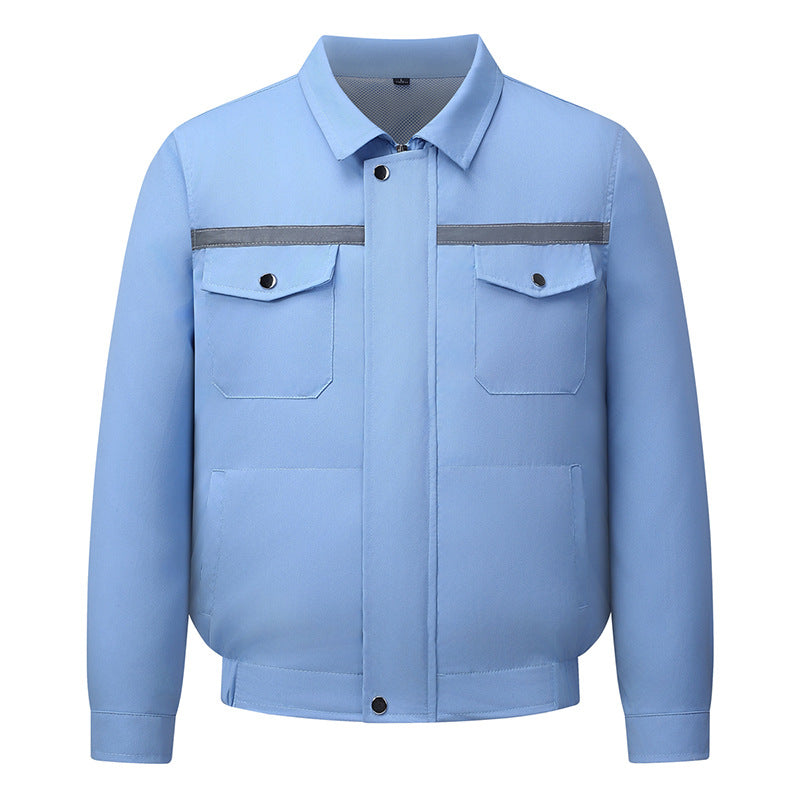 Unisex nan cooling work jacket with integrated ventilation system