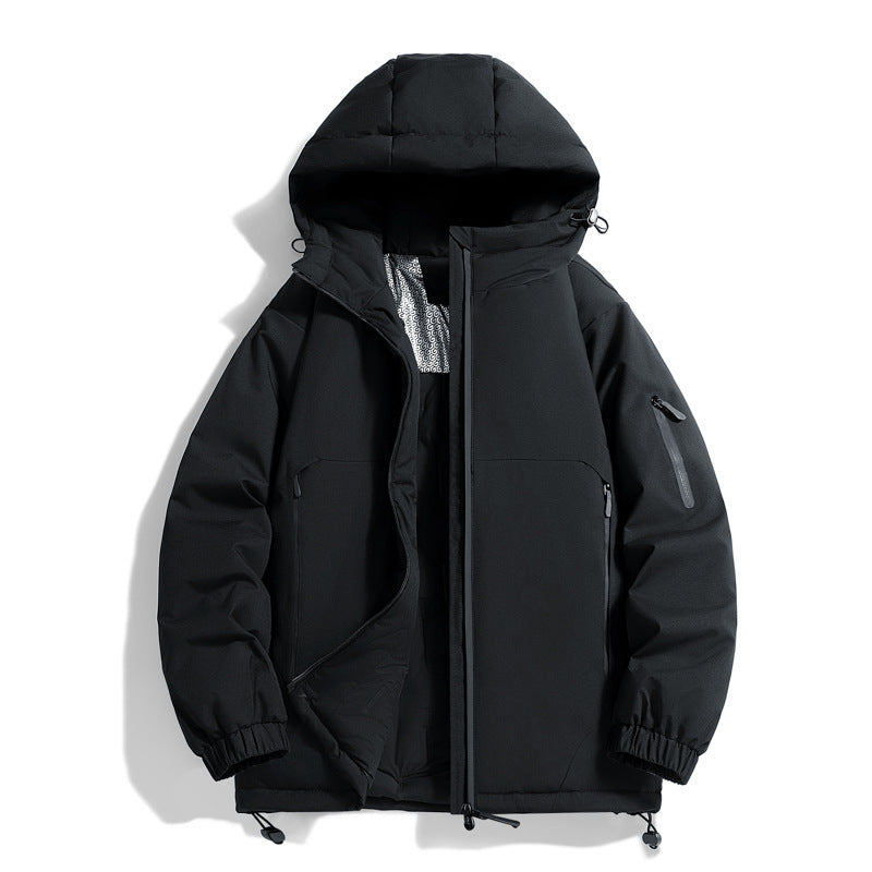 Unisex Warmer water-repellent quilted parka with technical hood