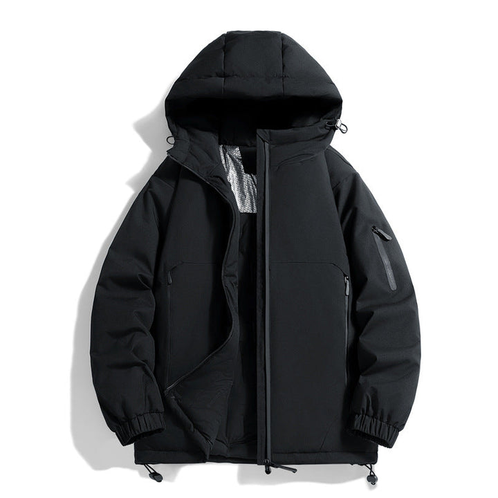 Unisex Warmer water-repellent quilted parka with technical hood