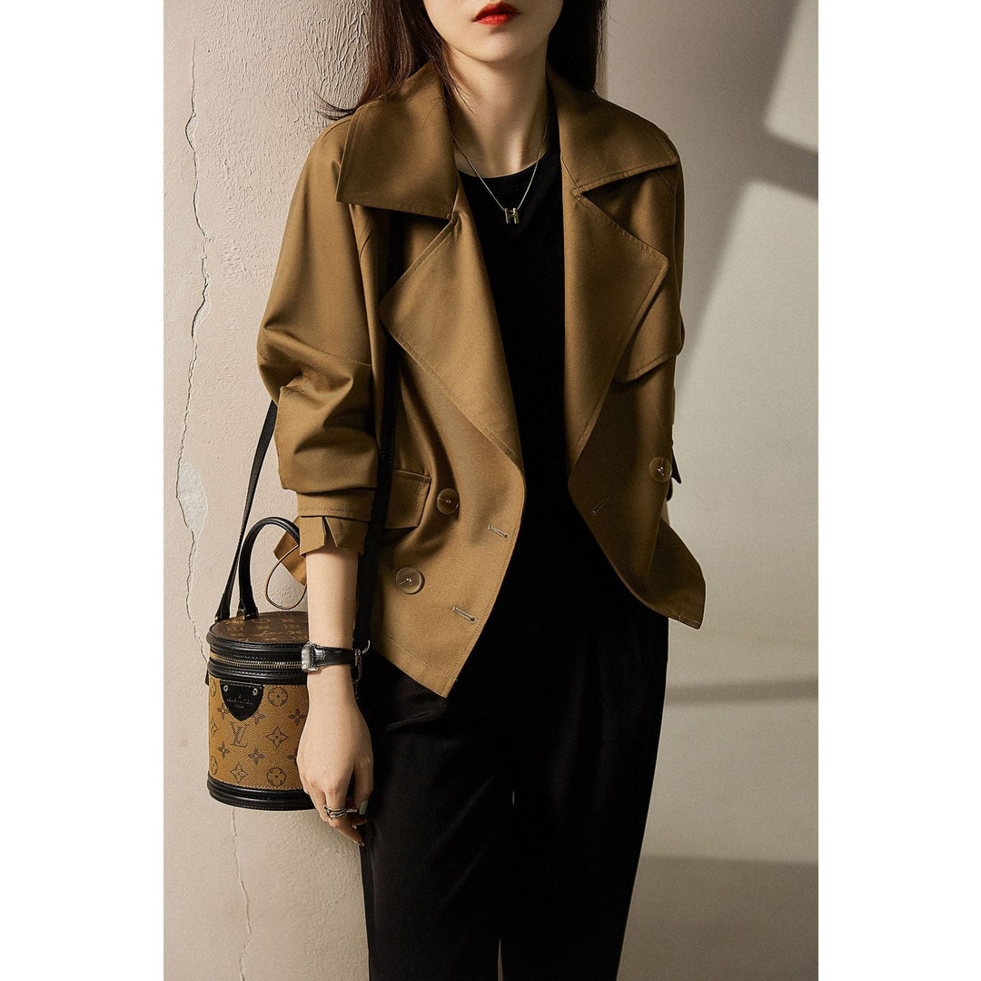 Womens stylish transitional jacket with elastic waistband