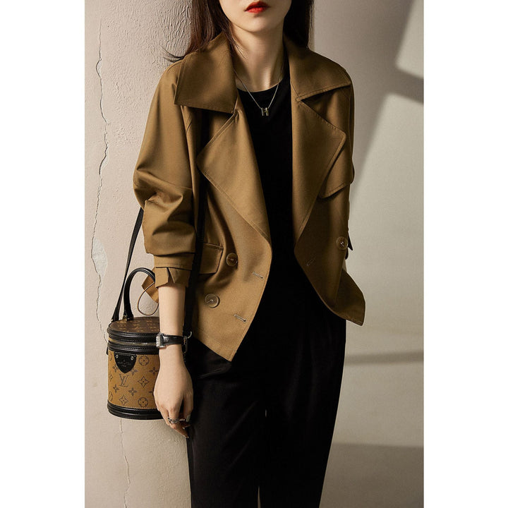 Womens stylish transitional jacket with elastic waistband