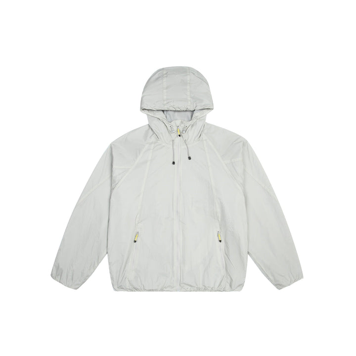 Unisex Lightweight Windbreaker with Adjustable Hood, Packable Nylon Jacket