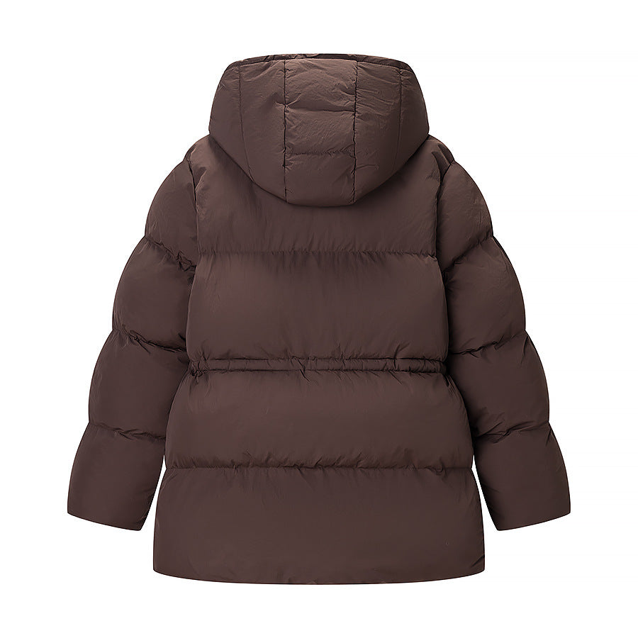 Women Longer padded parka with hood, drawstring waist and oversized silhouette