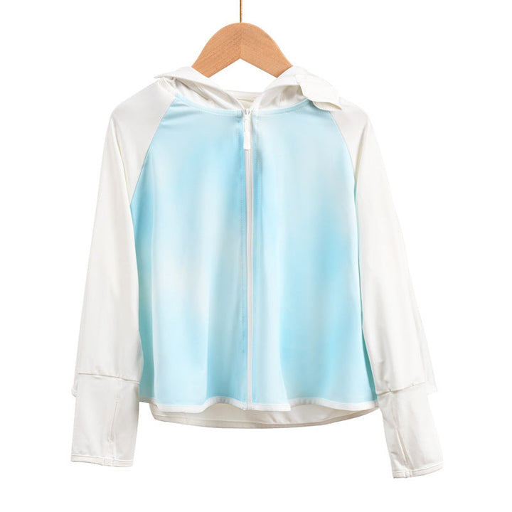 Women breathable sun protection jacket with zip