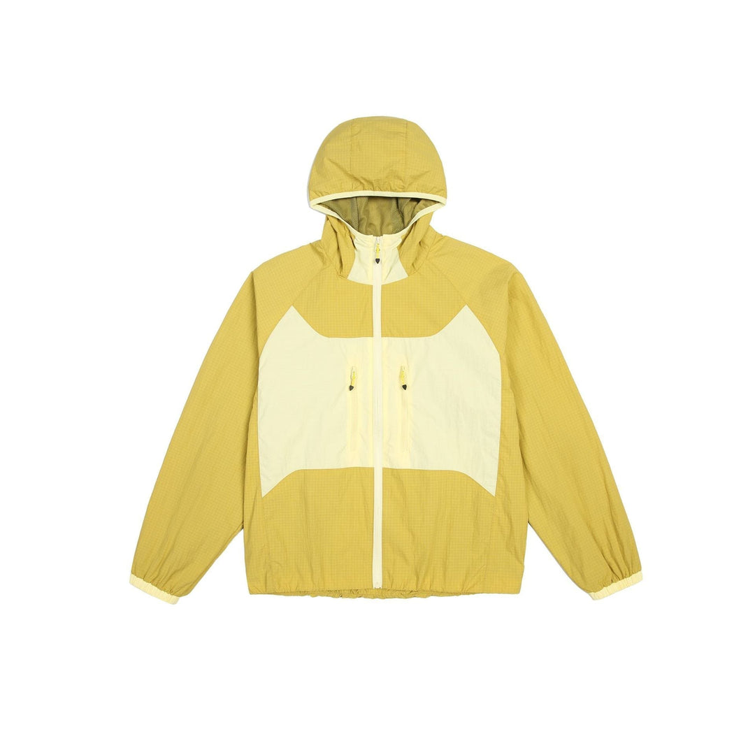 Unisex Light Hooded Windbreaker with Ripstop Material, color Block Inserts and Front Pockets