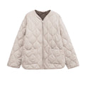 Jacket down women's lightweight quilted padded