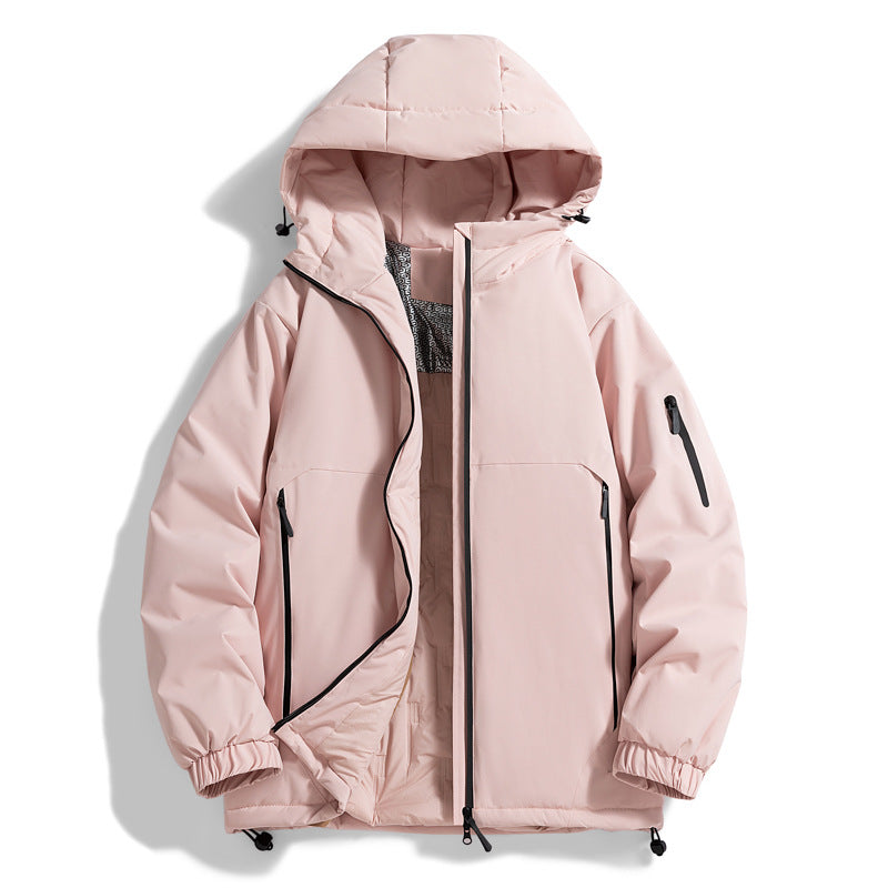Unisex Warmer water-repellent quilted parka with technical hood