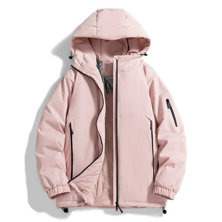 Unisex Warmer water-repellent quilted parka with technical hood