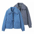 Jacket quilted women's padded warm adjustable