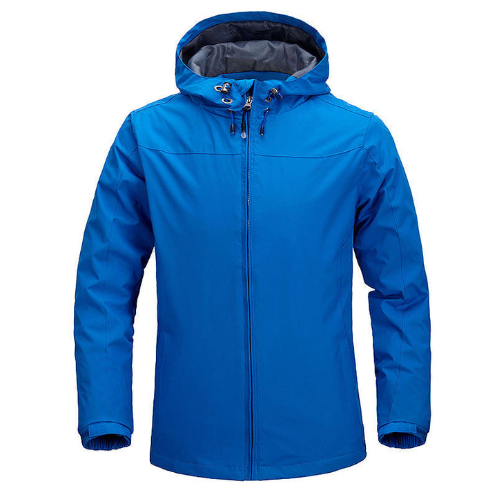 Unisex Lightweight Packable Rain and Wind Jacket with Adjustable Hood and Breathable Lining