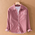 Men's overshirt with chest pockets, with button closure - for work and for everyday wear