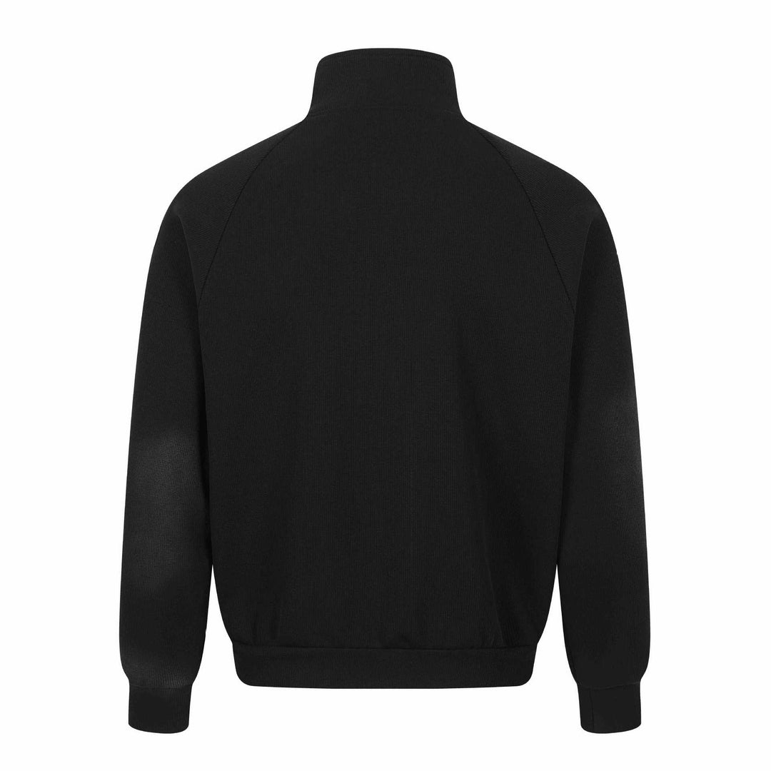 Unisex Graphic Training Jacket with Standing Collar, Raglan Sleeves and Full Zip