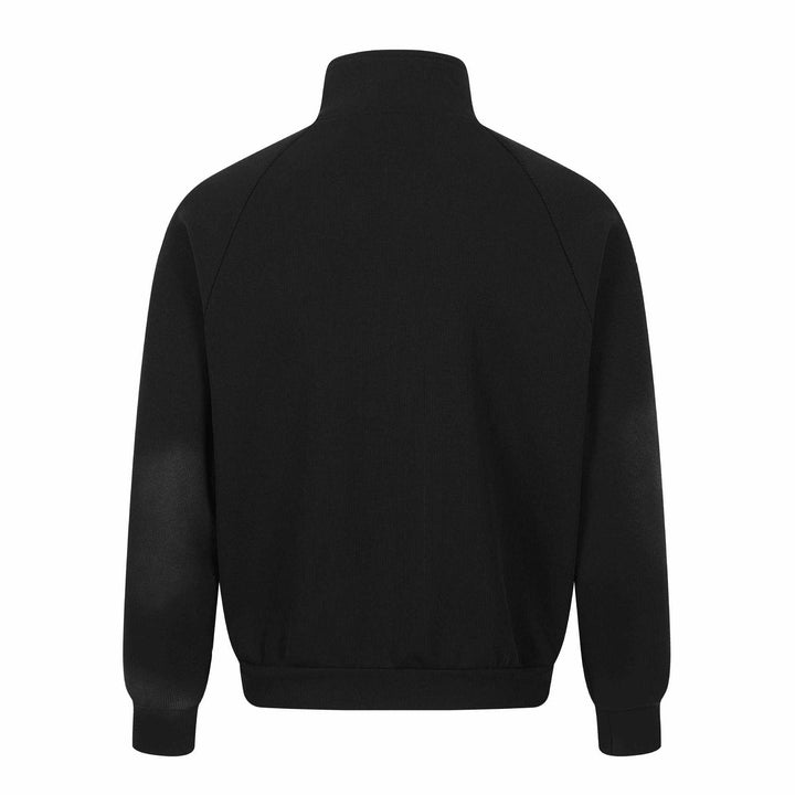 Unisex Graphic Training Jacket with Standing Collar, Raglan Sleeves and Full Zip