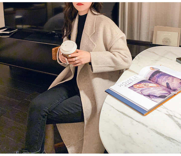 Ladies Elegant and Casual Oversized Wool Jacket Drune