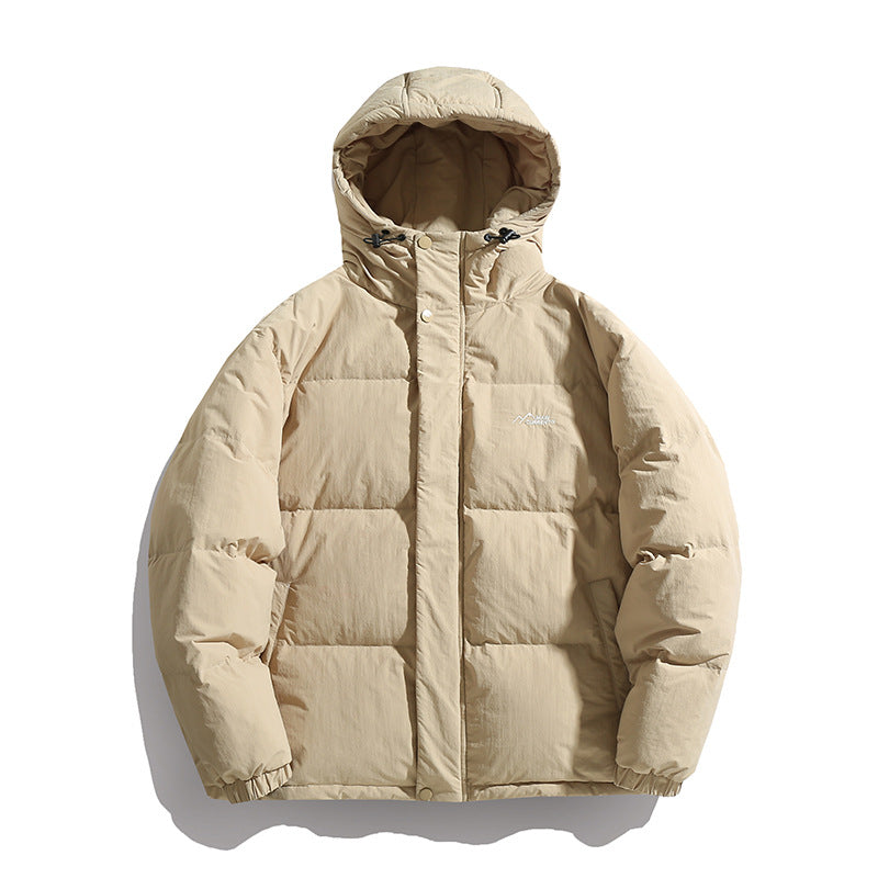 Unisex Padded Hooded Puffer Jacket in Boxy Cut with Thermal Filling and Windproof Shell