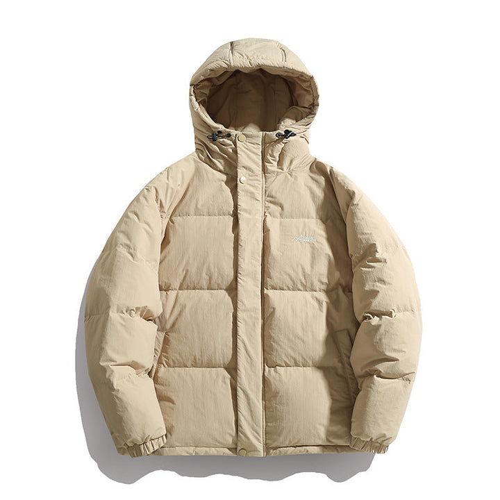 Unisex Padded Hooded Puffer Jacket in Boxy Cut with Thermal Filling and Windproof Shell